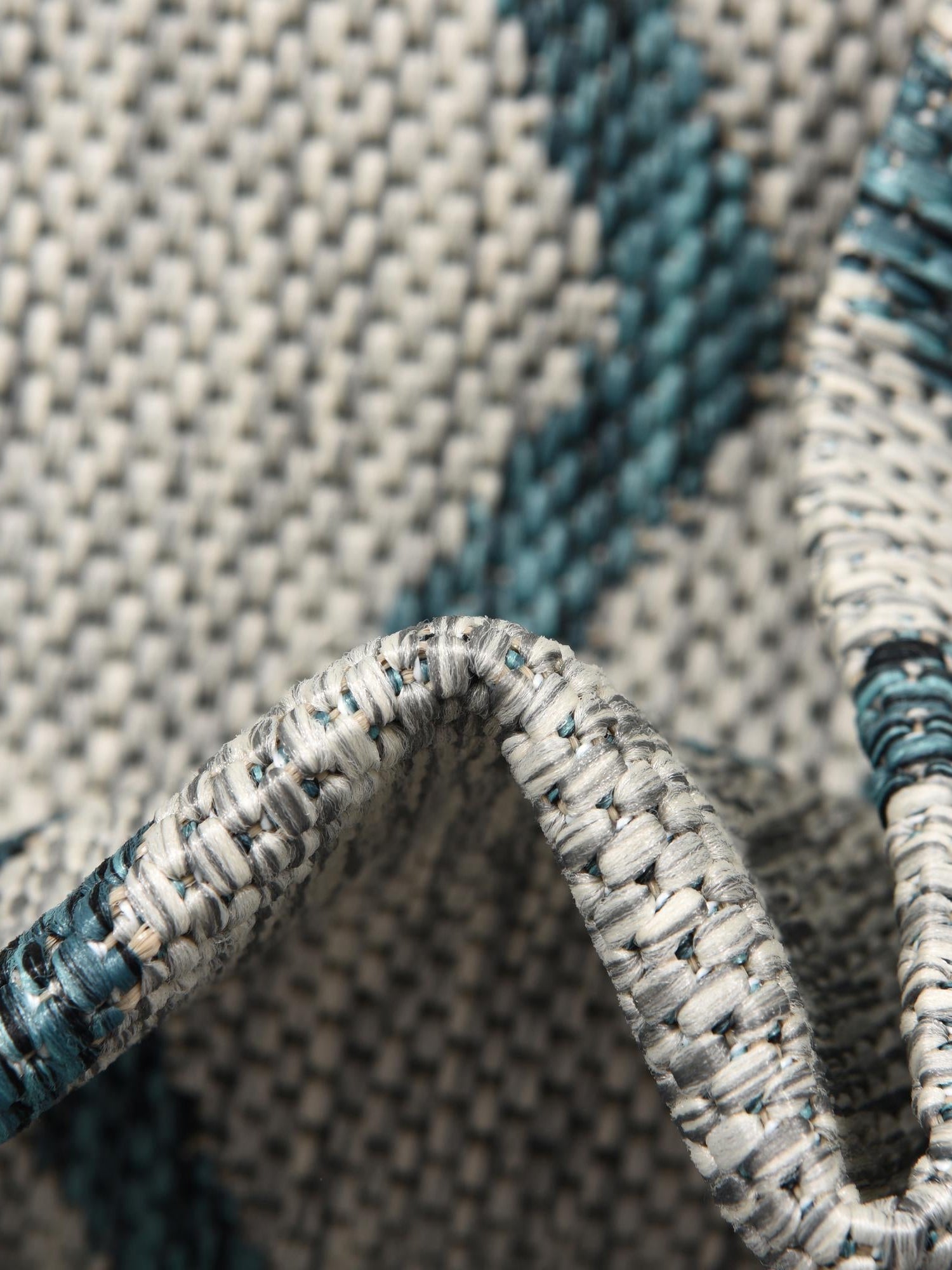 Gray Teal 9' x 12' Jill Zarin Outdoor Rectangle Area Rug Weather Resistant for Patio, Deck, Terrace, Balcony, Porch Durable 100% Polypropylene Carpet for Outside for Sale at Rug Engine