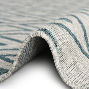 Gray Teal 9' x 12' Jill Zarin Outdoor Rectangle Area Rug Weather Resistant for Patio, Deck, Terrace, Balcony, Porch Durable 100% Polypropylene Carpet for Outside for Sale at Rug Engine
