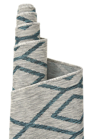 Gray Teal 9' x 12' Jill Zarin Outdoor Rectangle Area Rug Weather Resistant for Patio, Deck, Terrace, Balcony, Porch Durable 100% Polypropylene Carpet for Outside for Sale at Rug Engine