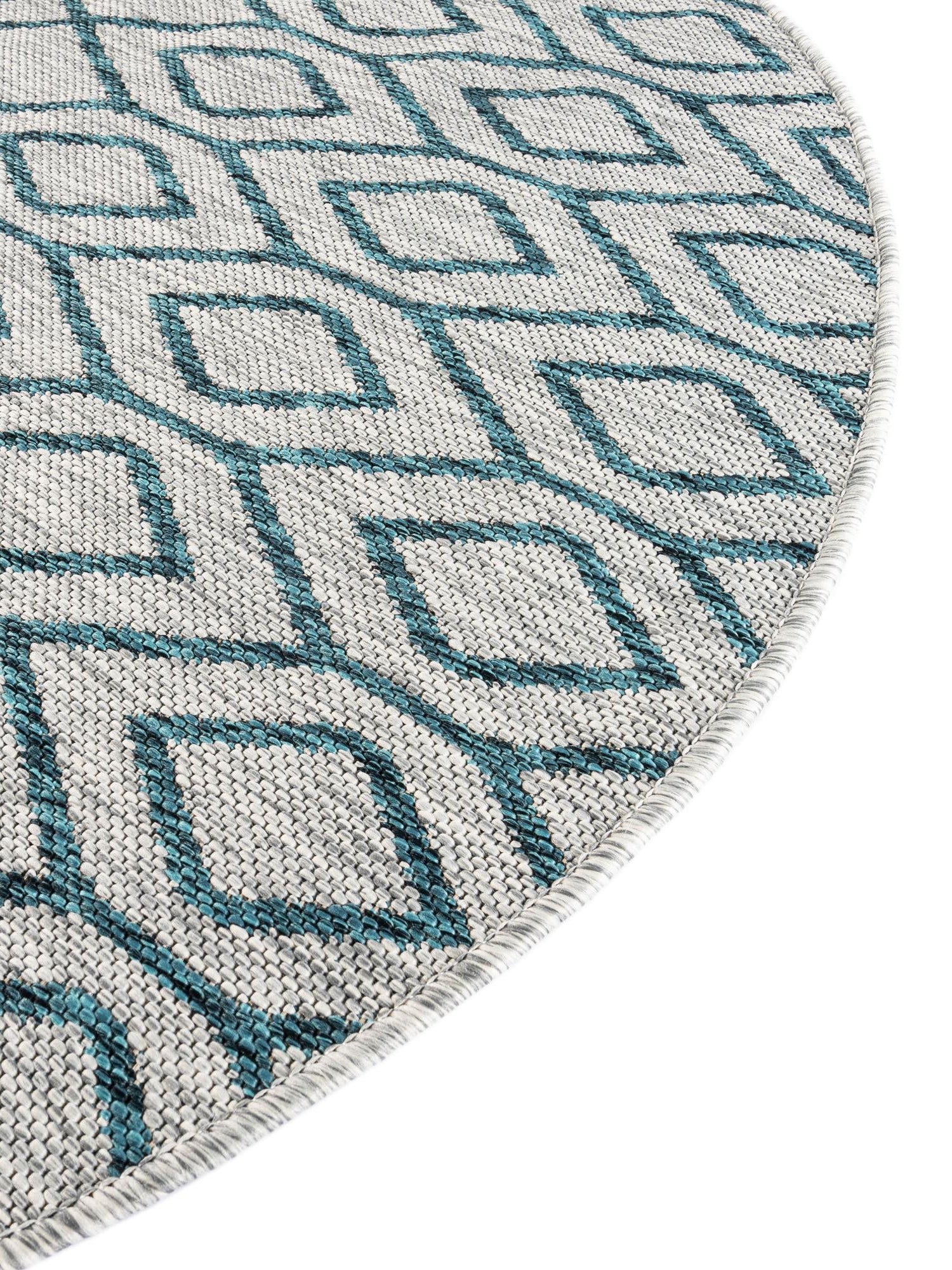 Gray Teal 7' 10 x 10' Jill Zarin Outdoor Oval Area Rug Weather Resistant for Patio, Deck, Terrace, Balcony, Porch Durable 100% Polypropylene Carpet for Outside for Sale at Rug Engine