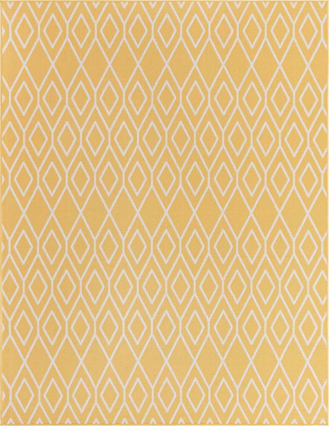 Yellow Ivory 7' 10 x 10' Jill Zarin Outdoor Rectangle Area Rug Weather Resistant for Patio, Deck, Terrace, Balcony, Porch Durable 100% Polypropylene Carpet for Outside for Sale at Rug Engine