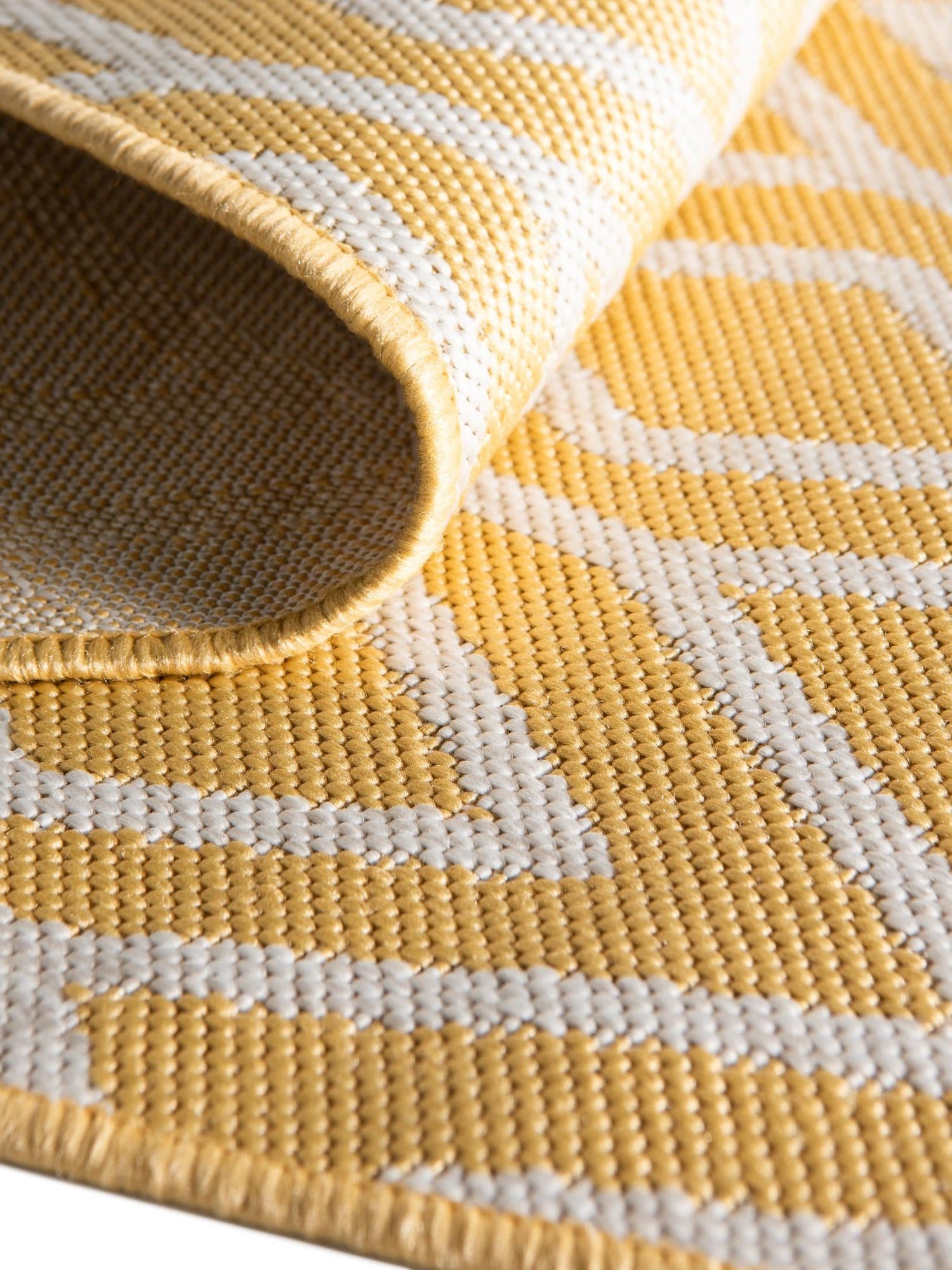 Yellow Ivory 6' 7 x 6' 7 Jill Zarin Outdoor Round Area Rug Weather Resistant for Patio, Deck, Terrace, Balcony, Porch Durable 100% Polypropylene Carpet for Outside for Sale at Rug Engine