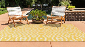 Yellow Ivory 3' 1 x 5' 3 Jill Zarin Outdoor Rectangle Area Rug Weather Resistant for Patio, Deck, Terrace, Balcony, Porch Durable 100% Polypropylene Carpet for Outside for Sale at Rug Engine