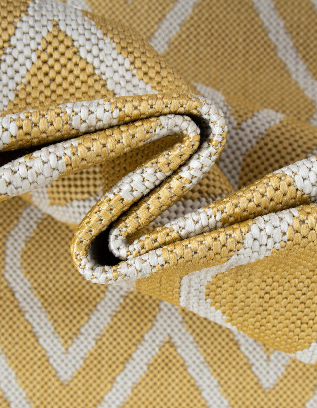 Yellow Ivory 3' 1 x 5' 3 Jill Zarin Outdoor Rectangle Area Rug Weather Resistant for Patio, Deck, Terrace, Balcony, Porch Durable 100% Polypropylene Carpet for Outside for Sale at Rug Engine