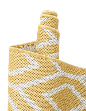 Yellow Ivory 7' 10 x 10' Jill Zarin Outdoor Rectangle Area Rug Weather Resistant for Patio, Deck, Terrace, Balcony, Porch Durable 100% Polypropylene Carpet for Outside for Sale at Rug Engine