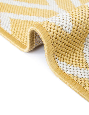 Yellow Ivory 7' 10 x 10' Jill Zarin Outdoor Oval Area Rug Weather Resistant for Patio, Deck, Terrace, Balcony, Porch Durable 100% Polypropylene Carpet for Outside for Sale at Rug Engine