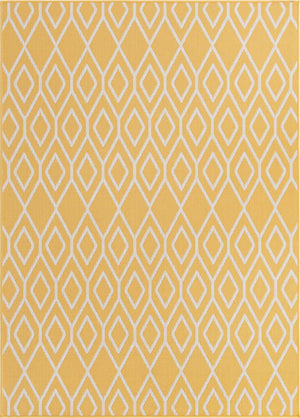 Yellow Ivory 1' 4 x 1' 4 Jill Zarin Outdoor Sample Area Rug Weather Resistant for Patio, Deck, Terrace, Balcony, Porch Durable 100% Polypropylene Carpet for Outside for Sale at Rug Engine