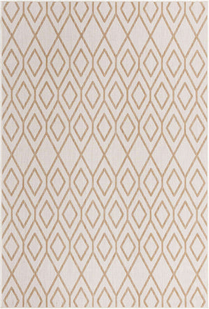 Beige 6' 1 x 9' Jill Zarin Outdoor Rectangle Area Rug Weather Resistant for Patio, Deck, Terrace, Balcony, Porch Durable 100% Polypropylene Carpet for Outside for Sale at Rug Engine