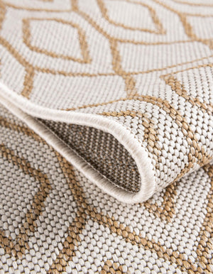 Beige 7' 10 x 10' Jill Zarin Outdoor Rectangle Area Rug Weather Resistant for Patio, Deck, Terrace, Balcony, Porch Durable 100% Polypropylene Carpet for Outside for Sale at Rug Engine