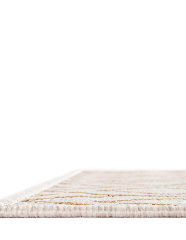Beige 7' 10 x 10' Jill Zarin Outdoor Rectangle Area Rug Weather Resistant for Patio, Deck, Terrace, Balcony, Porch Durable 100% Polypropylene Carpet for Outside for Sale at Rug Engine