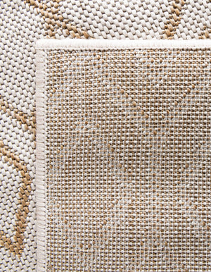 Beige 7' 10 x 10' Jill Zarin Outdoor Rectangle Area Rug Weather Resistant for Patio, Deck, Terrace, Balcony, Porch Durable 100% Polypropylene Carpet for Outside for Sale at Rug Engine