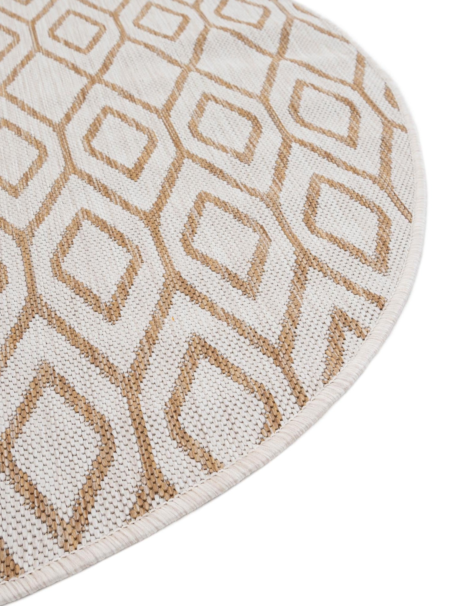 Beige 5' 3 x 8' Jill Zarin Outdoor Oval Area Rug Weather Resistant for Patio, Deck, Terrace, Balcony, Porch Durable 100% Polypropylene Carpet for Outside for Sale at Rug Engine