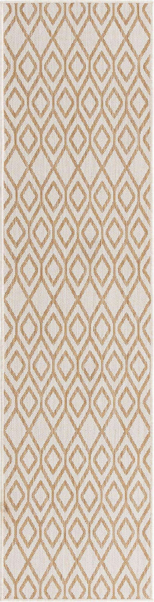 Beige 2' x 8' Jill Zarin Outdoor Runner Area Rug Weather Resistant for Patio, Deck, Terrace, Balcony, Porch Durable 100% Polypropylene Carpet for Outside for Sale at Rug Engine