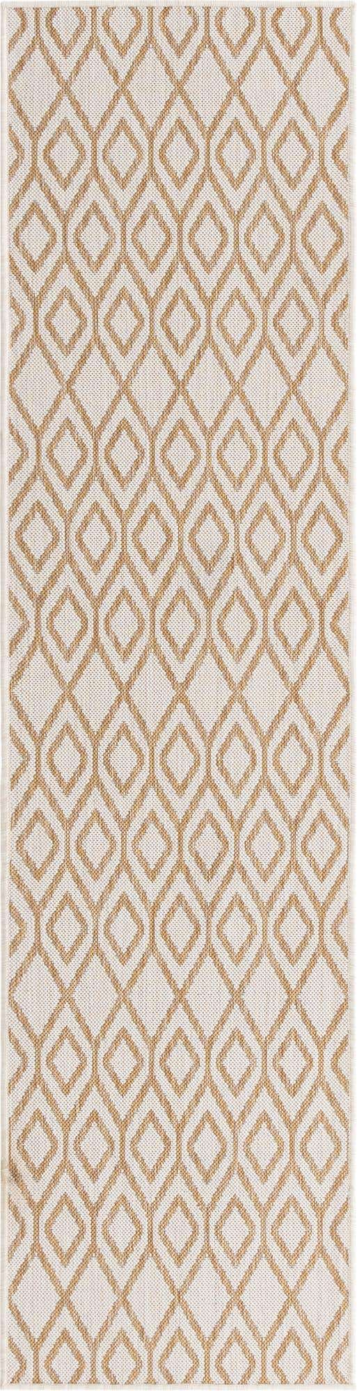 Beige 2' x 8' Jill Zarin Outdoor Runner Area Rug Weather Resistant for Patio, Deck, Terrace, Balcony, Porch Durable 100% Polypropylene Carpet for Outside for Sale at Rug Engine