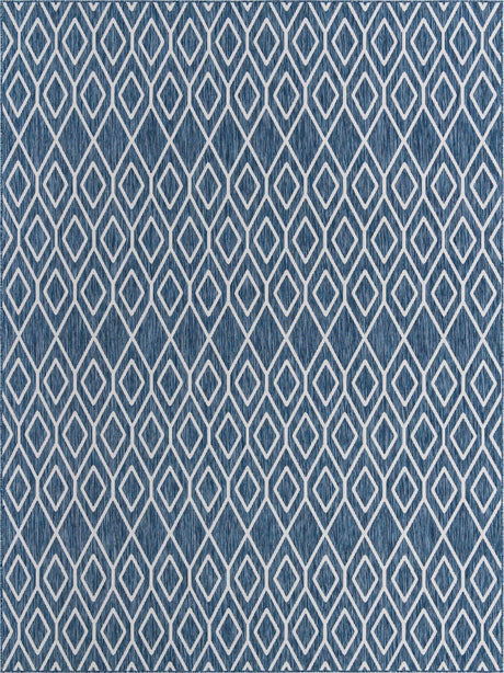 Blue 9' x 12' Jill Zarin Outdoor Rectangle Rug