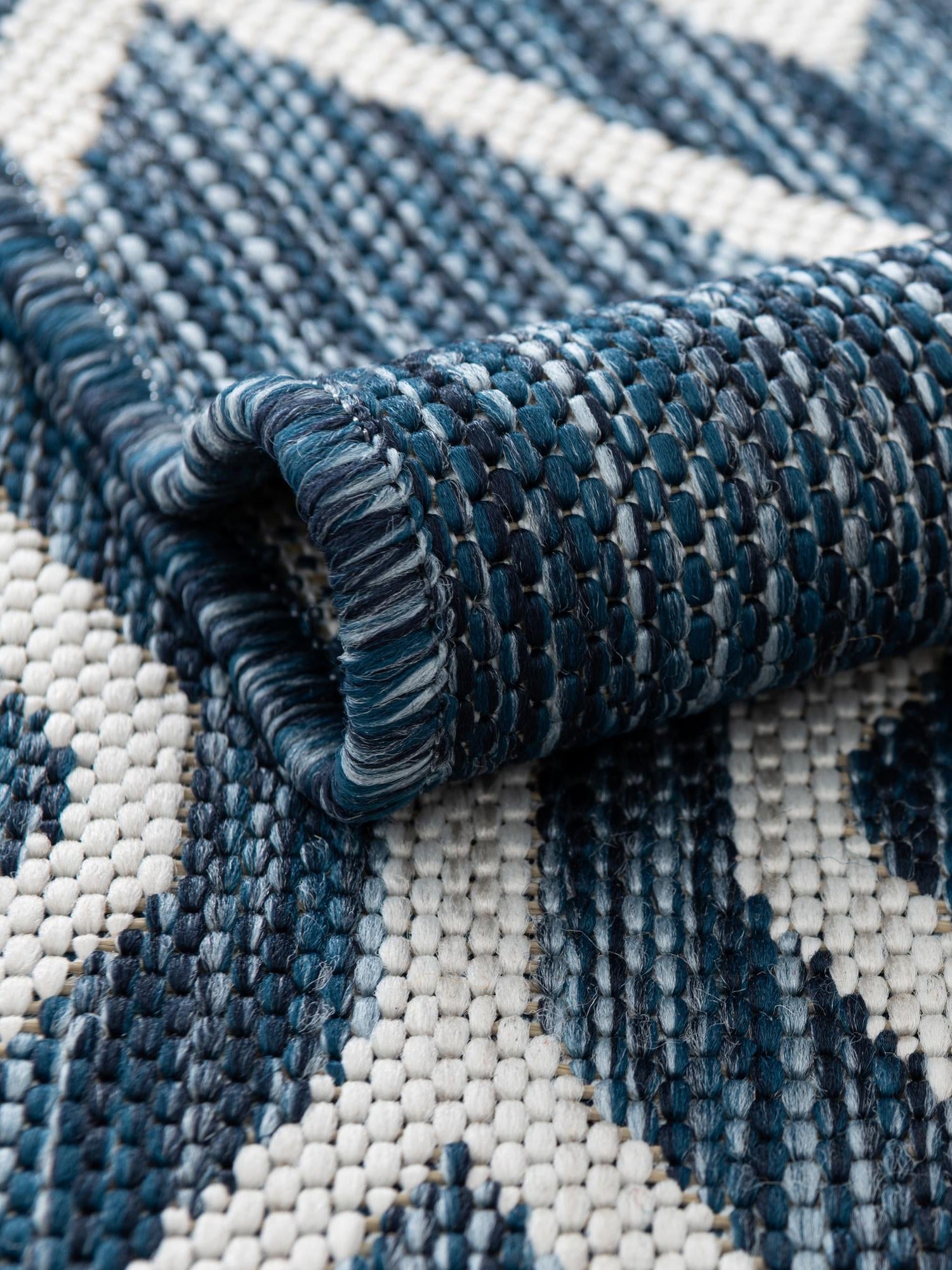 Blue 6' 1 x 9' Jill Zarin Outdoor Rectangle Area Rug Weather Resistant for Patio, Deck, Terrace, Balcony, Porch Durable 100% Polypropylene Carpet for Outside for Sale at Rug Engine