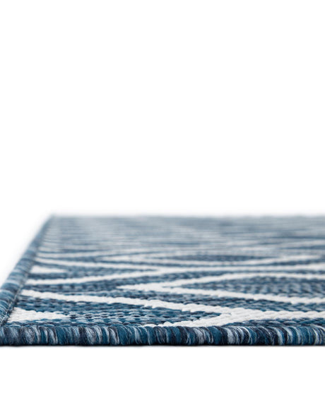 Blue 6' 1 x 9' Jill Zarin Outdoor Rectangle Area Rug Weather Resistant for Patio, Deck, Terrace, Balcony, Porch Durable 100% Polypropylene Carpet for Outside for Sale at Rug Engine