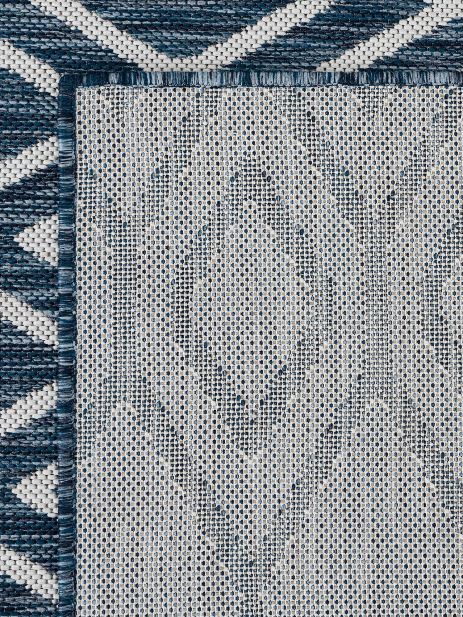 Blue 7' 10 x 10' Jill Zarin Outdoor Rectangle Area Rug Weather Resistant for Patio, Deck, Terrace, Balcony, Porch Durable 100% Polypropylene Carpet for Outside for Sale at Rug Engine