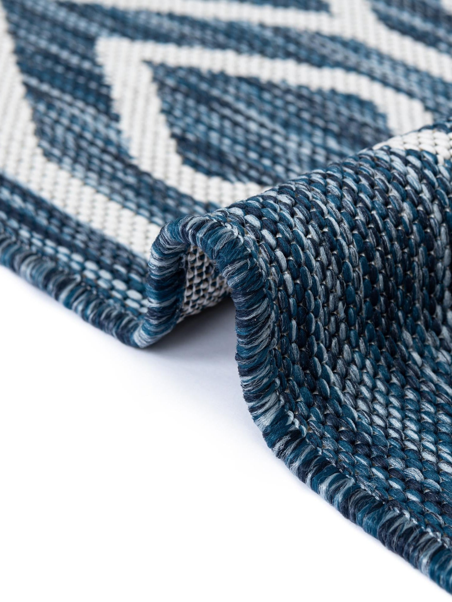 Blue 7' 10 x 10' Jill Zarin Outdoor Rectangle Area Rug Weather Resistant for Patio, Deck, Terrace, Balcony, Porch Durable 100% Polypropylene Carpet for Outside for Sale at Rug Engine