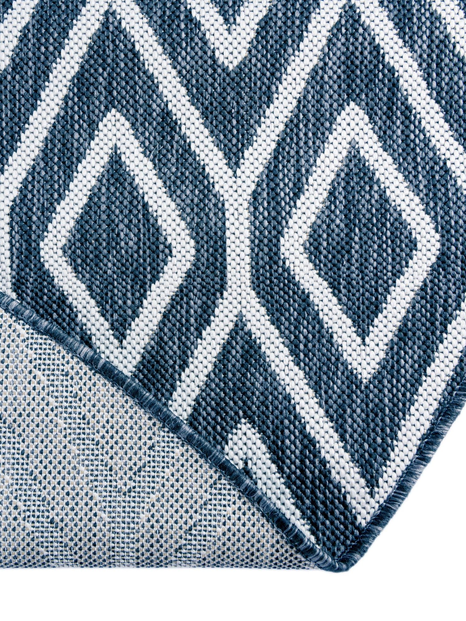 Blue 5' 3 x 8' Jill Zarin Outdoor Oval Area Rug Weather Resistant for Patio, Deck, Terrace, Balcony, Porch Durable 100% Polypropylene Carpet for Outside for Sale at Rug Engine