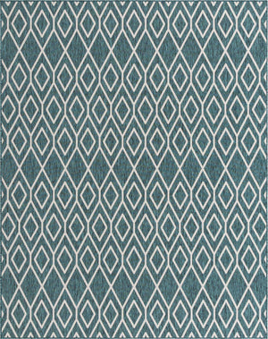 Teal 7' 10 x 10' Jill Zarin Outdoor Rectangle Area Rug Weather Resistant for Patio, Deck, Terrace, Balcony, Porch Durable 100% Polypropylene Carpet for Outside for Sale at Rug Engine