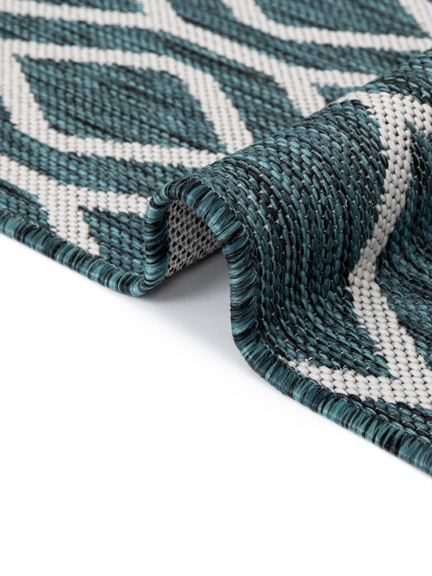 Teal 2' x 3' 1 Jill Zarin Outdoor Rectangle Area Rug Weather Resistant for Patio, Deck, Terrace, Balcony, Porch Durable 100% Polypropylene Carpet for Outside for Sale at Rug Engine