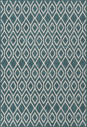 Teal 4' 1 x 6' 1 Jill Zarin Outdoor Rectangle Rug