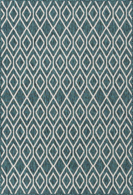 Teal 4' 1 x 6' 1 Jill Zarin Outdoor Rectangle Rug