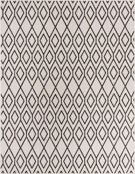 Ivory 8' x 10' Jill Zarin Outdoor Rectangle Rug