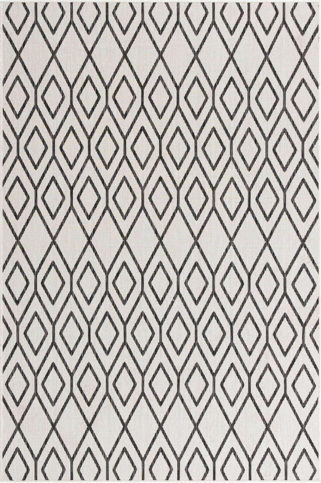 Ivory 6' 1 x 9' Jill Zarin Outdoor Rectangle Area Rug Weather Resistant for Patio, Deck, Terrace, Balcony, Porch Durable 100% Polypropylene Carpet for Outside for Sale at Rug Engine