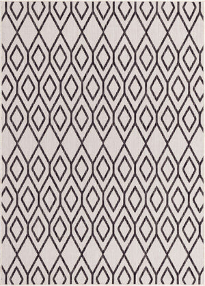 Ivory 5' 3 x 8' Jill Zarin Outdoor Rectangle Area Rug Weather Resistant for Patio, Deck, Terrace, Balcony, Porch Durable 100% Polypropylene Carpet for Outside for Sale at Rug Engine