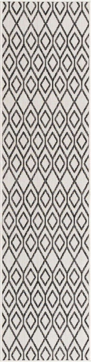 Ivory 2' x 8' Jill Zarin Outdoor Runner Area Rug Weather Resistant for Patio, Deck, Terrace, Balcony, Porch Durable 100% Polypropylene Carpet for Outside for Sale at Rug Engine
