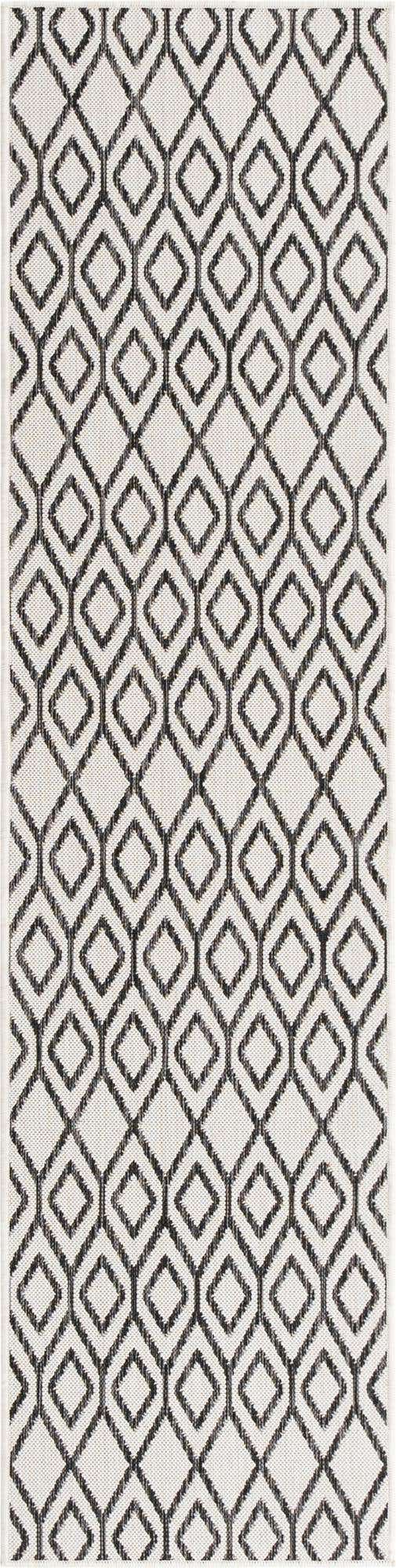 Ivory 2' x 8' Jill Zarin Outdoor Runner Area Rug Weather Resistant for Patio, Deck, Terrace, Balcony, Porch Durable 100% Polypropylene Carpet for Outside for Sale at Rug Engine