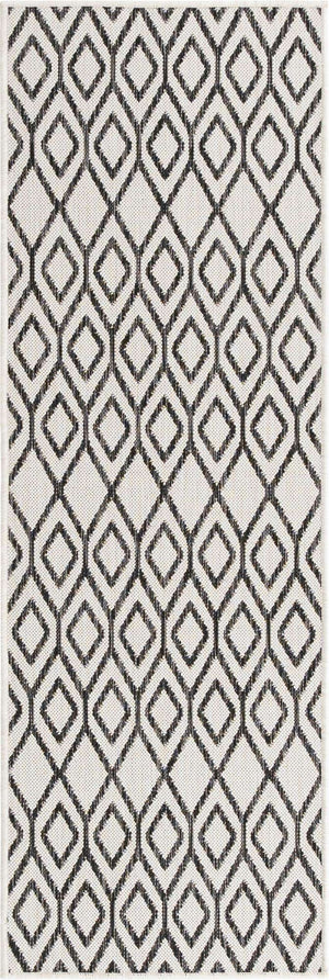 Ivory 2' x 6' 1 Jill Zarin Outdoor Runner Area Rug Weather Resistant for Patio, Deck, Terrace, Balcony, Porch Durable 100% Polypropylene Carpet for Outside for Sale at Rug Engine
