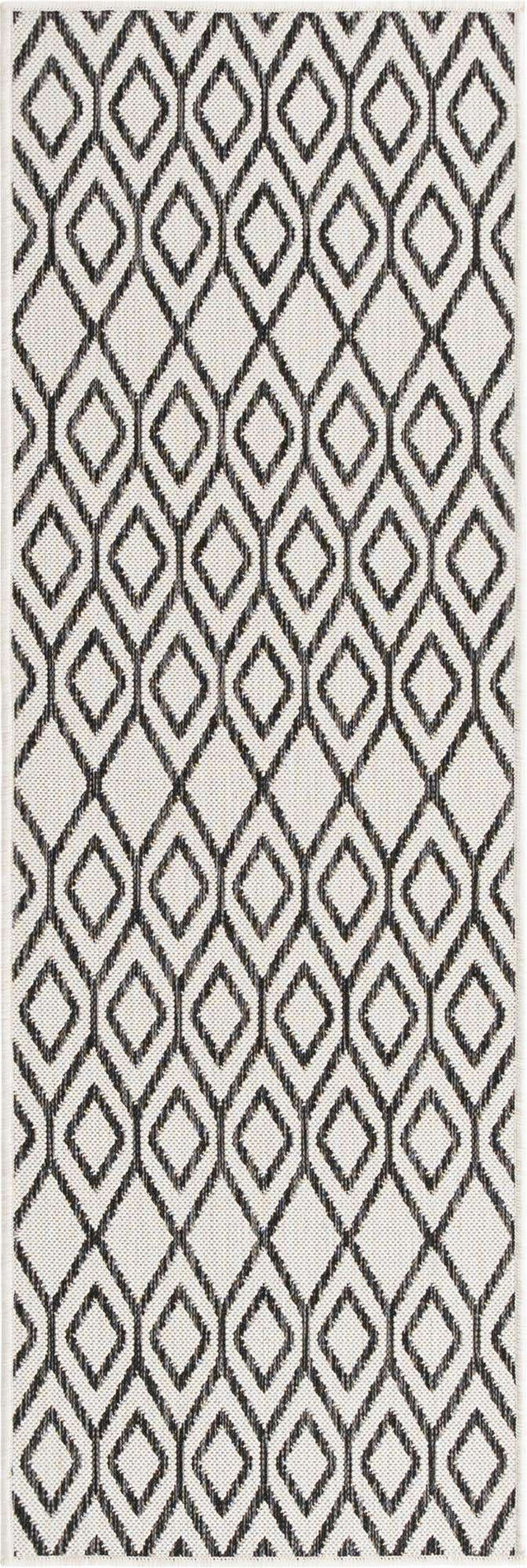 Ivory 2' x 6' 1 Jill Zarin Outdoor Runner Area Rug Weather Resistant for Patio, Deck, Terrace, Balcony, Porch Durable 100% Polypropylene Carpet for Outside for Sale at Rug Engine