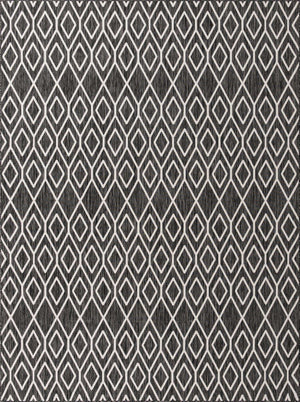 Charcoal Gray 9' x 12' Jill Zarin Outdoor Rectangle Area Rug Weather Resistant for Patio, Deck, Terrace, Balcony, Porch Durable 100% Polypropylene Carpet for Outside for Sale at Rug Engine