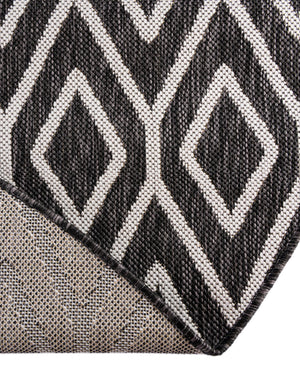 Charcoal Gray 4' 1 x 4' 1 Jill Zarin Outdoor Round Area Rug Weather Resistant for Patio, Deck, Terrace, Balcony, Porch Durable 100% Polypropylene Carpet for Outside for Sale at Rug Engine