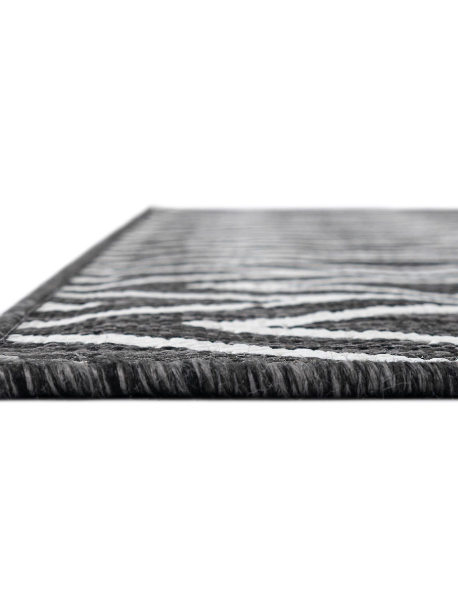 Charcoal Gray 5' 3 x 8' Jill Zarin Outdoor Rectangle Area Rug Weather Resistant for Patio, Deck, Terrace, Balcony, Porch Durable 100% Polypropylene Carpet for Outside for Sale at Rug Engine