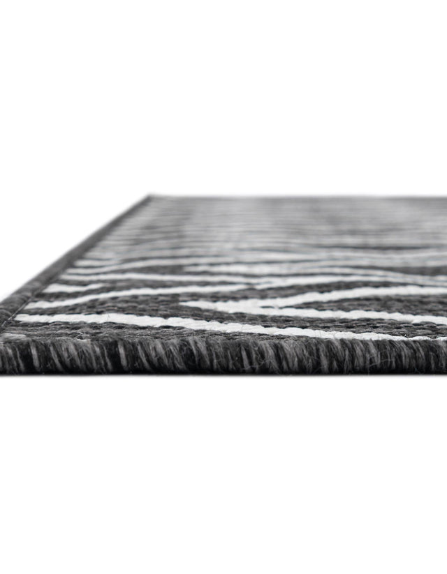 Charcoal Gray 5' 3 x 8' Jill Zarin Outdoor Rectangle Area Rug Weather Resistant for Patio, Deck, Terrace, Balcony, Porch Durable 100% Polypropylene Carpet for Outside for Sale at Rug Engine