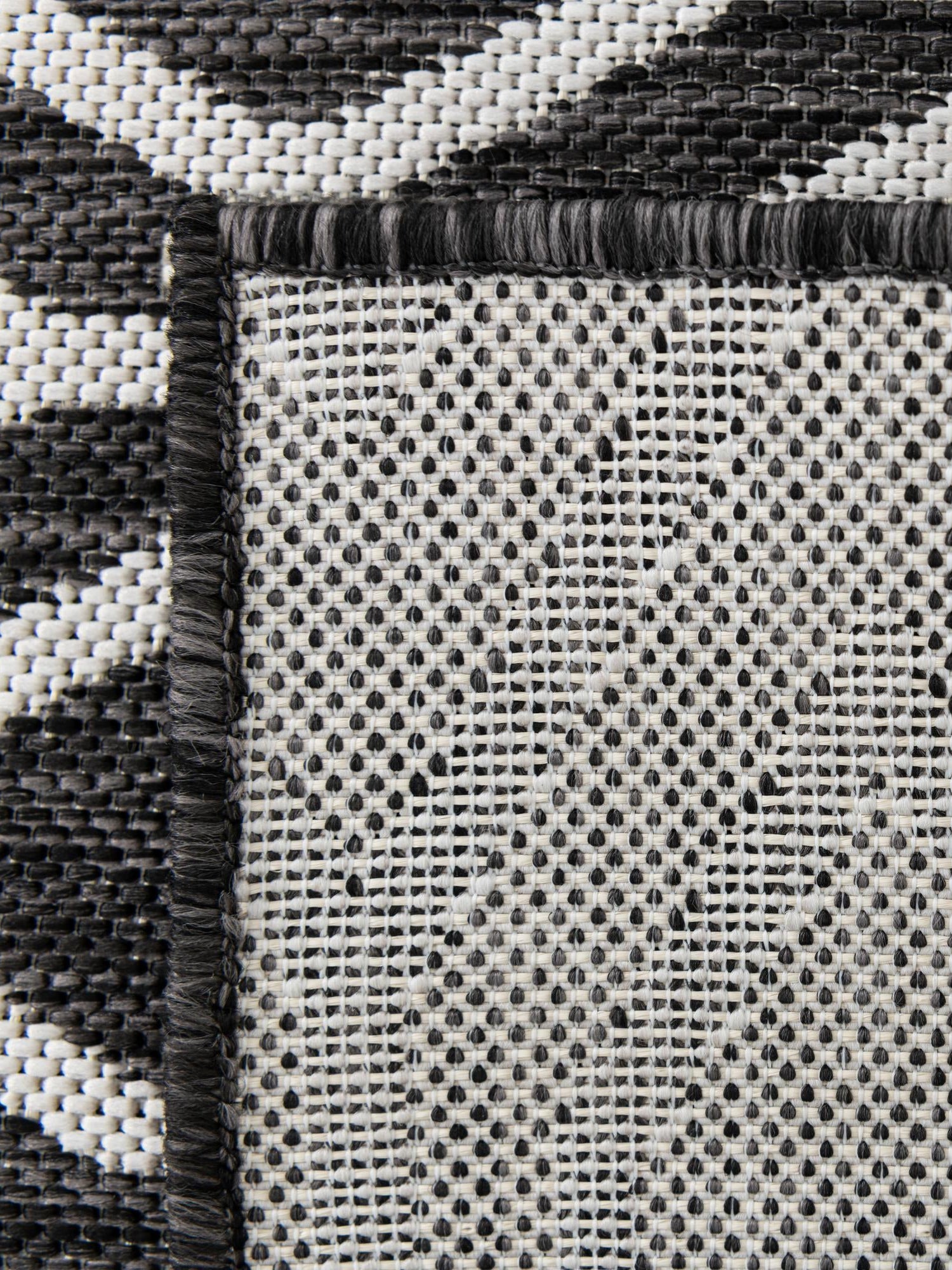 Charcoal Gray 3' 1 x 5' 3 Jill Zarin Outdoor Rectangle Area Rug Weather Resistant for Patio, Deck, Terrace, Balcony, Porch Durable 100% Polypropylene Carpet for Outside for Sale at Rug Engine