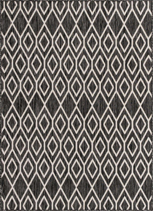 Charcoal Gray 5' 3 x 8' Jill Zarin Outdoor Rectangle Area Rug Weather Resistant for Patio, Deck, Terrace, Balcony, Porch Durable 100% Polypropylene Carpet for Outside for Sale at Rug Engine