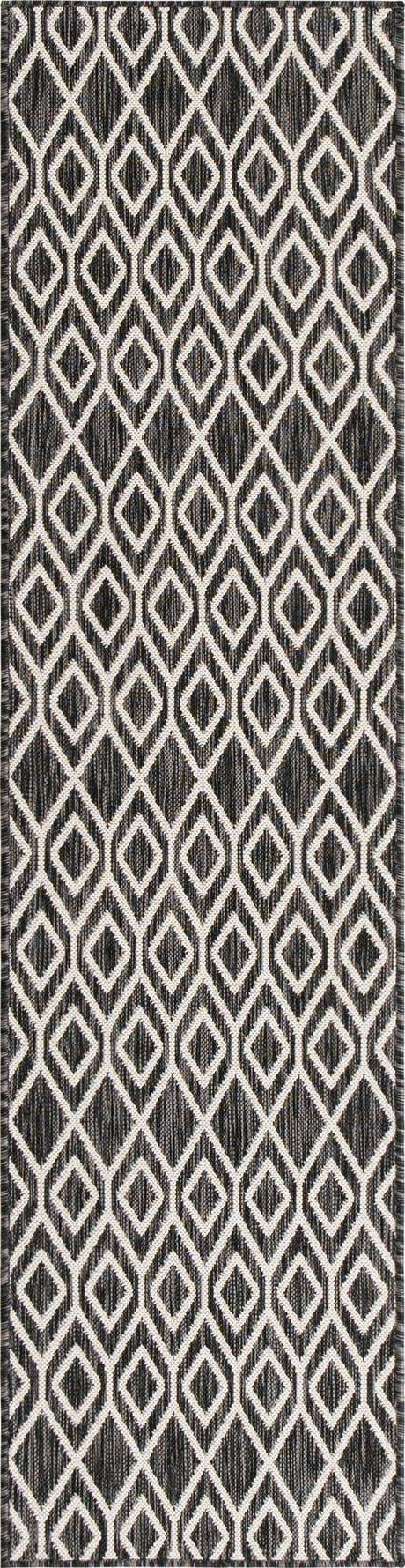 Charcoal Gray 2' x 8' Jill Zarin Outdoor Runner Rug