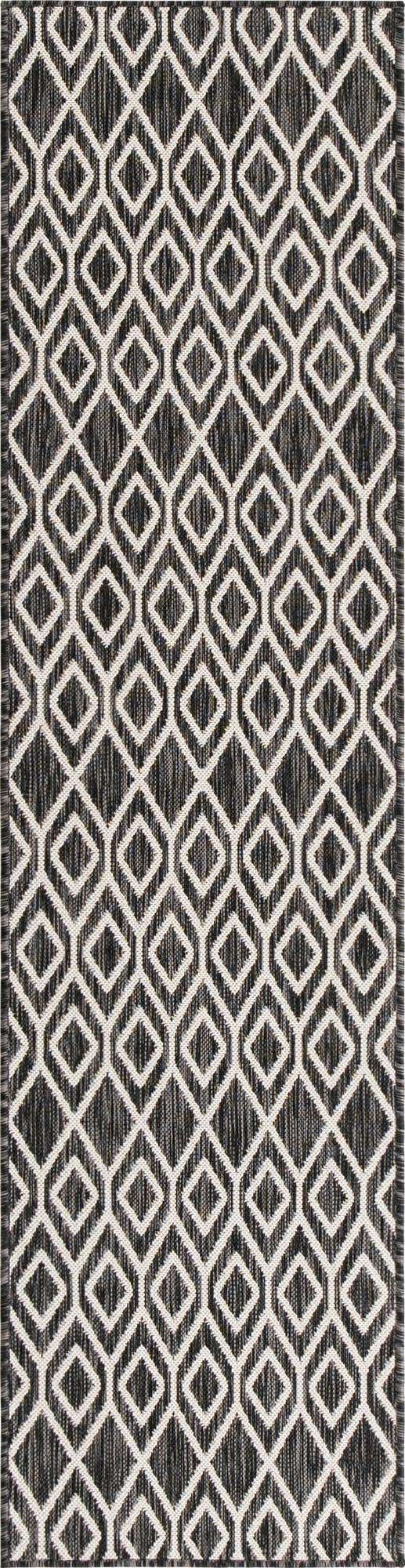 Charcoal Gray 2' x 8' Jill Zarin Outdoor Runner Rug
