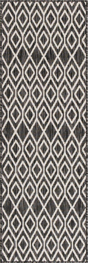 Charcoal Gray 2' x 6' 1 Jill Zarin Outdoor Runner Area Rug Weather Resistant for Patio, Deck, Terrace, Balcony, Porch Durable 100% Polypropylene Carpet for Outside for Sale at Rug Engine