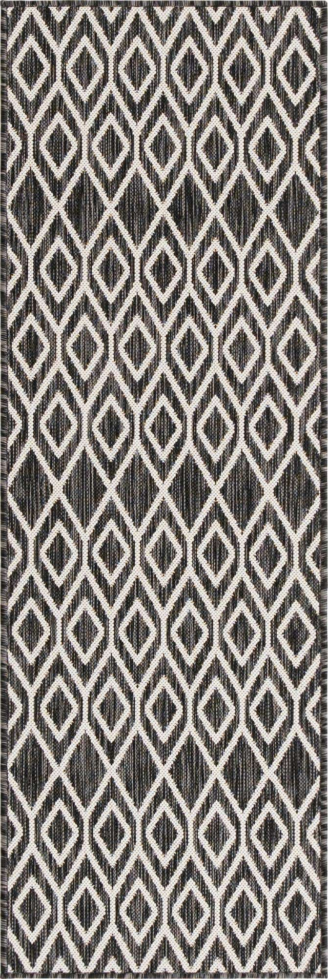 Charcoal Gray 2' x 6' 1 Jill Zarin Outdoor Runner Area Rug Weather Resistant for Patio, Deck, Terrace, Balcony, Porch Durable 100% Polypropylene Carpet for Outside for Sale at Rug Engine