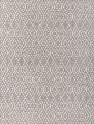 Gray Cream 9' x 12' Jill Zarin Outdoor Rectangle Rug