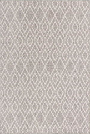 Gray Cream 6' 1 x 9' Jill Zarin Outdoor Rectangle Rug