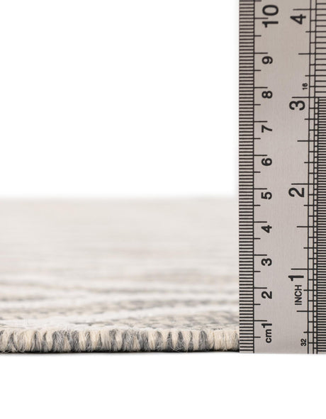 Gray Cream 7' 10 x 10' Jill Zarin Outdoor Rectangle Area Rug Weather Resistant for Patio, Deck, Terrace, Balcony, Porch Durable 100% Polypropylene Carpet for Outside for Sale at Rug Engine