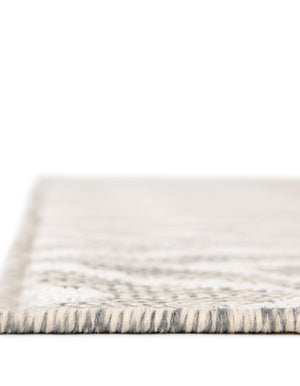 Gray Cream 5' 3 x 8' Jill Zarin Outdoor Rectangle Area Rug Weather Resistant for Patio, Deck, Terrace, Balcony, Porch Durable 100% Polypropylene Carpet for Outside for Sale at Rug Engine