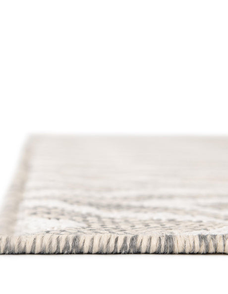 Gray Cream 7' 10 x 10' Jill Zarin Outdoor Rectangle Area Rug Weather Resistant for Patio, Deck, Terrace, Balcony, Porch Durable 100% Polypropylene Carpet for Outside for Sale at Rug Engine